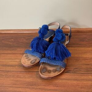 Kate Spade Blue Tassel Sandals 9